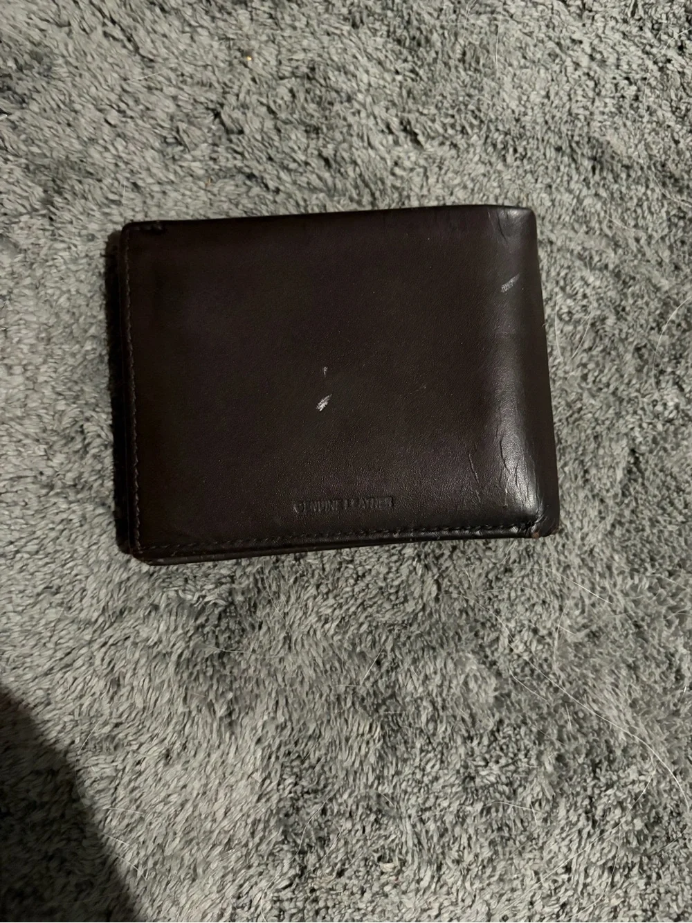 Perry Ellis Dark Brown Smooth Leather Card & Key Wallet